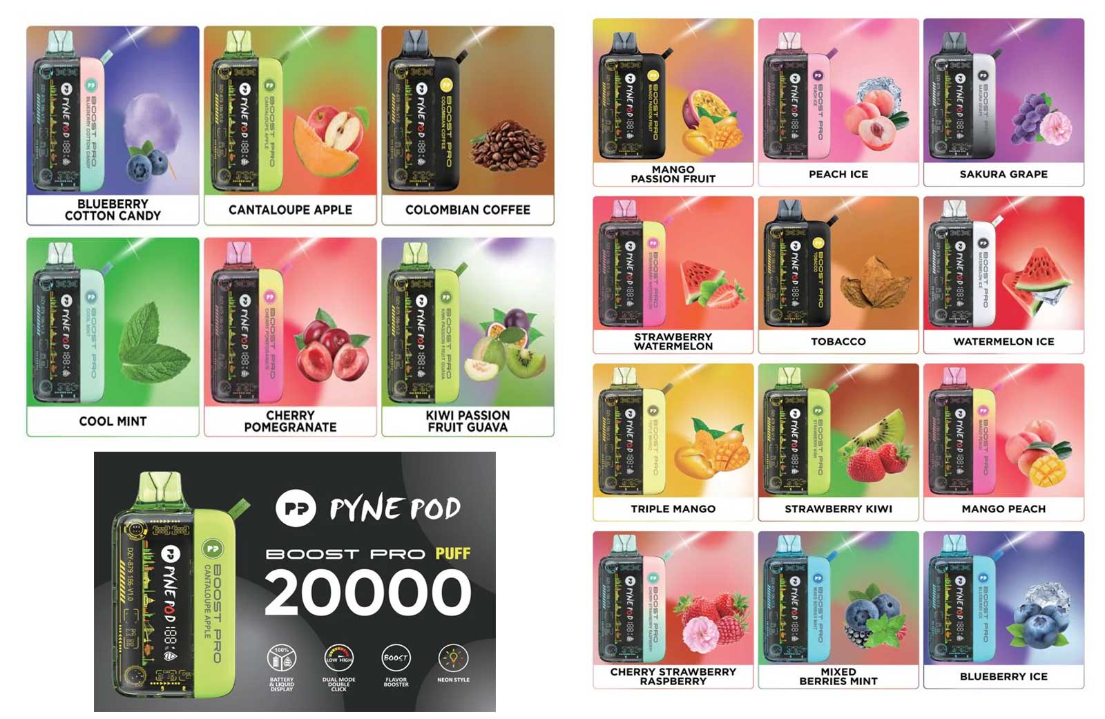 PYNE POD BOOST PRO 20000 PUFFS DISPOSABLE VAPE