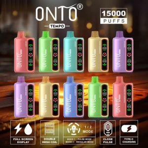 ONTO TEMPO 15000 Puffs Disposable Vape, Full LED Display