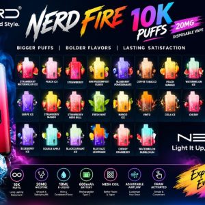 Nerd Fire 10K Puffs 20mg Disposable Vape